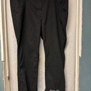 Classic Black Straight-Leg Pants